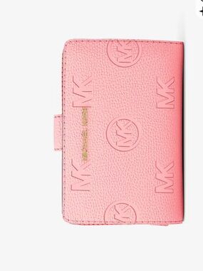 MICHAEL KORS Jet Set Travel Medium Logo Debossed Billfold Wallet
Carnation 
NWT